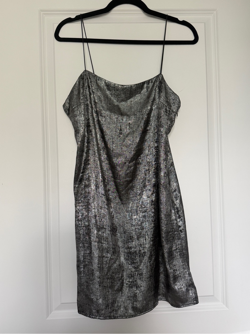 Target Wild Fable Metallic Silver Slip Dress